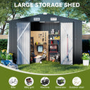 COMHOMA Outdoor Metal Storage Shed B106