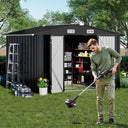 COMHOMA Outdoor Metal Storage Shed B106