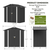 Dimension diagram with storage capacity