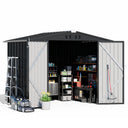 COMHOMA Outdoor Metal Storage Shed B106
