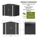 COMHOMA Outdoor Metal Storage Shed B106