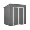 6'x4' Outdoor Metal Storage Shed for Garden Tools Lockable Door With Floor Frame