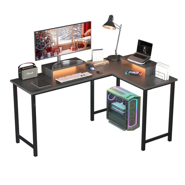 GTRACING L-Shaped RGB Gaming Desk GTZ-410