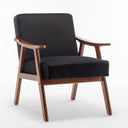 Mid-Century Modern Wingback Accent Chair with Solid Wood Frame and Extra-Thick Backrest – Lounge Chair for Living Room, Bedroom, or Reading Room