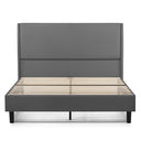 COMHOMA Wood King Bed Frame with Headboard, Type-C & USB BF002