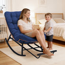 COMHOMA Outdoor Rocking Papasan Chair, Oversized Wicker Patio Rocker OT-CH03