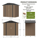 COMHOMA Outdoor Metal Storage Tool Shed B106