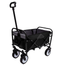 Minimeetall Strap Collapsible Foldable Wagon Cart with strapping system, Beach Wagon , Utility Cart , Utility Wagon Grocery Cart for Camping Shopping Sports Gardeing Fishing Supports 225lbs black