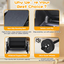 LUCKLIFE Large Cat Exercise Wheel with Detachable Carpet & Teaser/Stickers, PET-CEW01-BLK