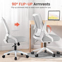 COMHOMA Nylon Adjustable Office Chair with Flip-Up Armrests CH219