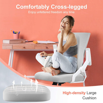 COMHOMA Nylon Adjustable Office Chair with Flip-Up Armrests CH219