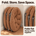 COMHOMA® Foldable Cozy Saucer Chair, Faux Fur XL Circle Chair CH338