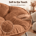 COMHOMA® Foldable Cozy Saucer Chair, Faux Fur XL Circle Chair CH338