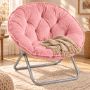 COMHOMA® Foldable Cozy Saucer Chair, Faux Fur XL Circle Chair CH338