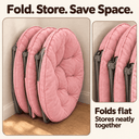COMHOMA® Foldable Cozy Saucer Chair, Faux Fur XL Circle Chair CH338