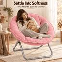 COMHOMA® Foldable Cozy Saucer Chair, Faux Fur XL Circle Chair CH338