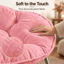 COMHOMA® Foldable Cozy Saucer Chair, Faux Fur XL Circle Chair CH338