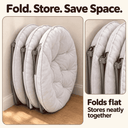 COMHOMA® Foldable Cozy Saucer Chair, Faux Fur XL Circle Chair CH338