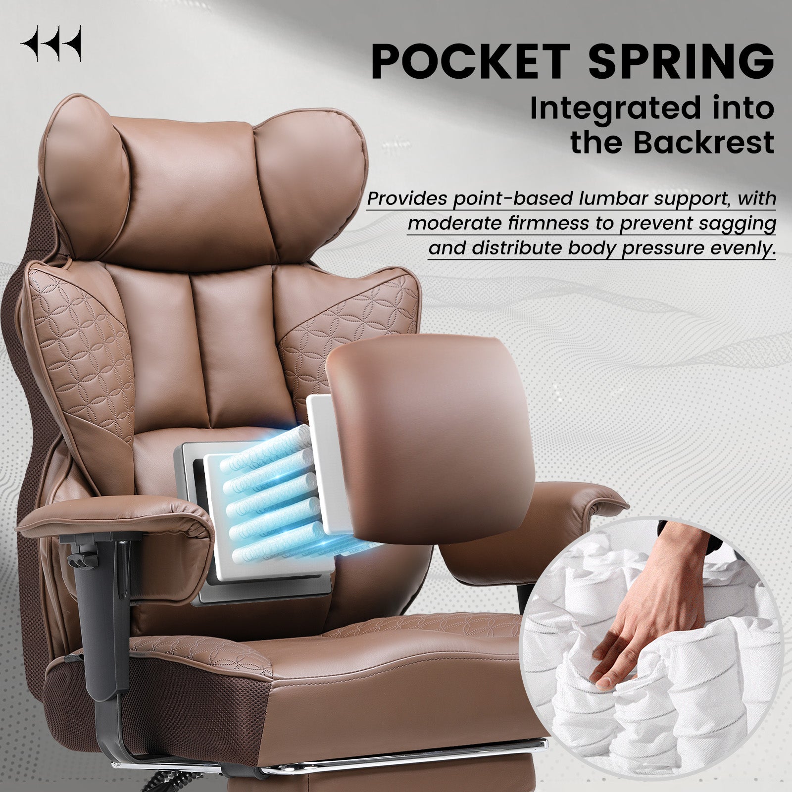 COMHOMA Upgraded Big and Tall Office Chair 400LBS with Pillow & Adjustable Armrest CH510/CH511