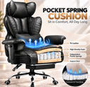 COMHOMA® Upgraded Big and Tall Office Chair 400LBS with Pillow & Adjustable Armrest CH510/CH511