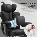 COMHOMA Upgraded Big and Tall Office Chair 400LBS with Pillow, Adjustable Armrest CH510/CH511