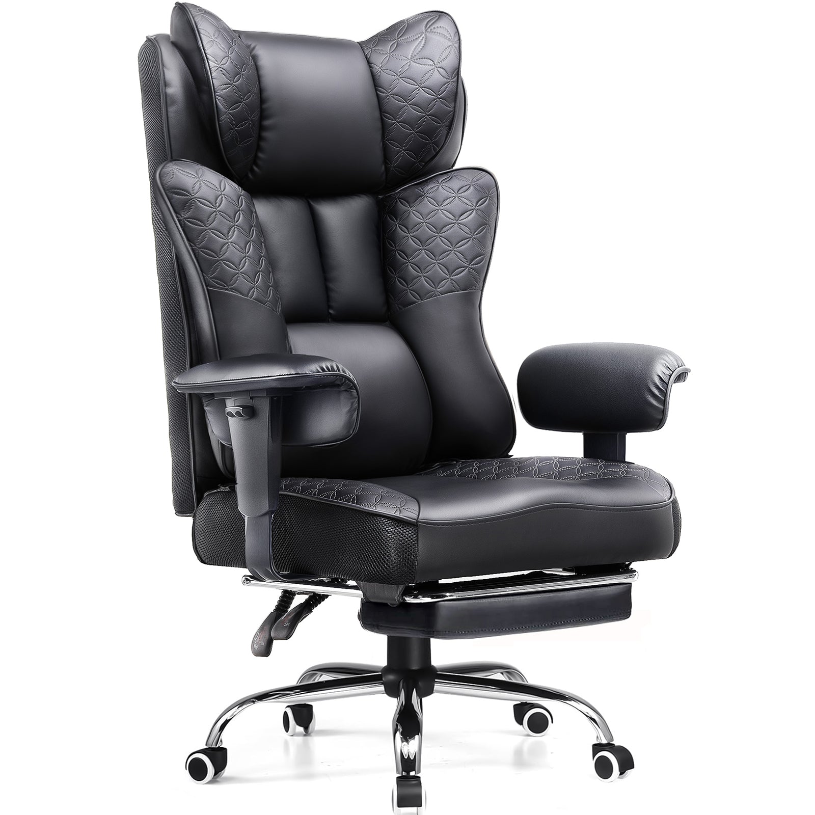 COMHOMA Upgraded Big and Tall Office Chair 400LBS with Pillow, Adjustable Armrest CH510