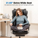 COMHOMA Upgraded Big and Tall Office Chair 400LBS with Pillow, Adjustable Armrest CH510