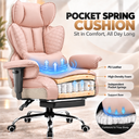 COMHOMA® Upgraded Big and Tall Office Chair 400LBS with Pillow & Adjustable Armrest CH510/CH511