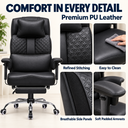 Cloudrest Pro® Big Tall Office Chair 400lbs with Built-In Lumbar Support, Footrest & Pillow CH620-SP