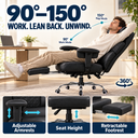 Cloudrest Pro® Big Tall Office Chair 400lbs with Built-In Lumbar Support, Footrest & Pillow CH620-SP