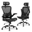 COMHOMA Rocking Mesh Office Chair with 3D Armrests and Headrest CH90