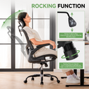 COMHOMA Rocking Mesh Office Chair with 3D Armrests and Headrest CH90