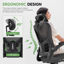 COMHOMA Rocking Mesh Office Chair with 3D Armrests and Headrest CH90
