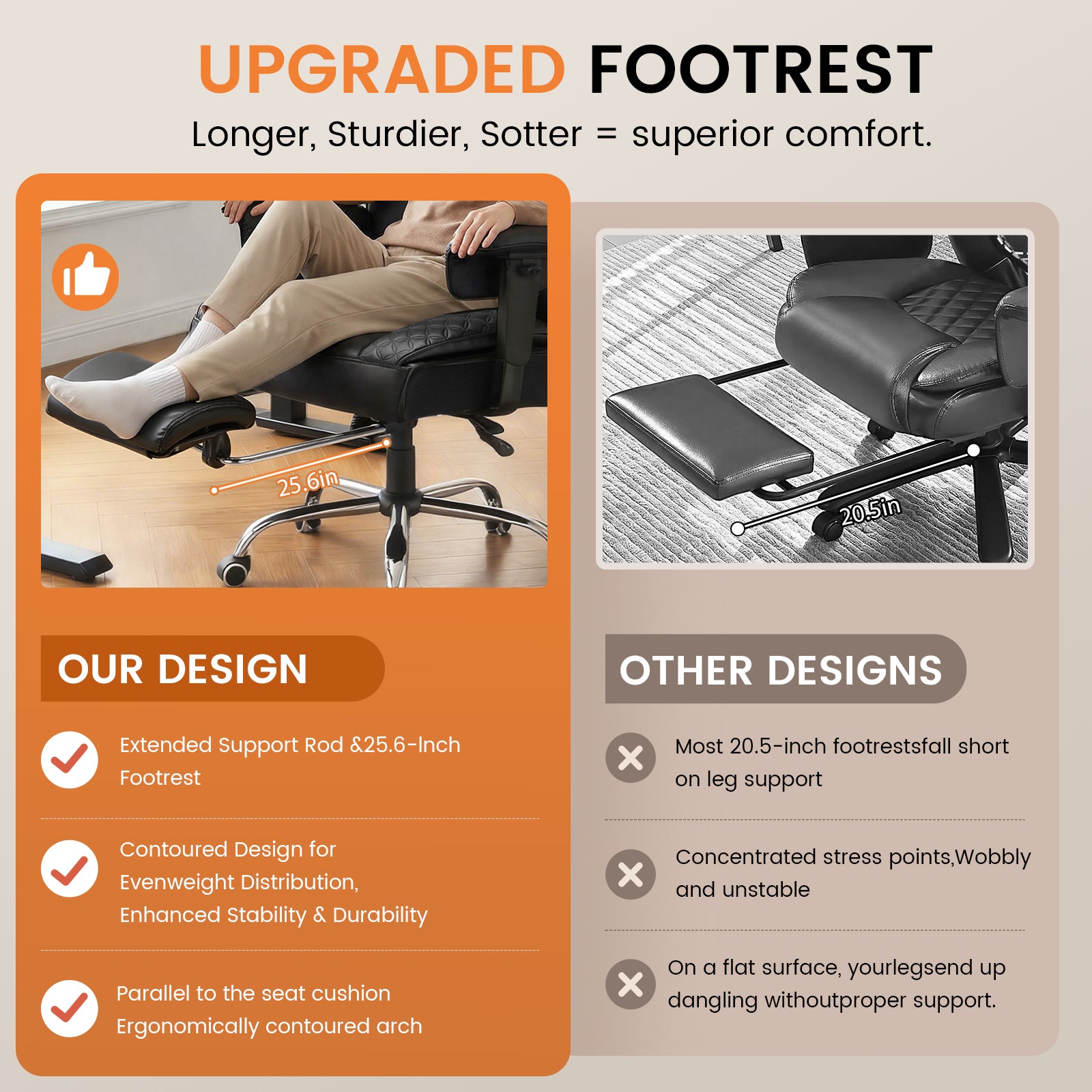 GTPLAYER Big and Tall Office Chair, 90°-150° Recline High Back CH910