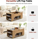 COMHOMA Coffee Table with Lifting Top & Hidden Storage