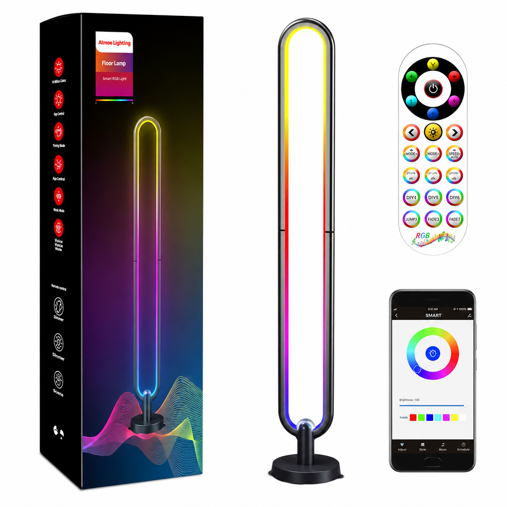 COMHOMA 41" U-shaped Floor Lamp HCP050