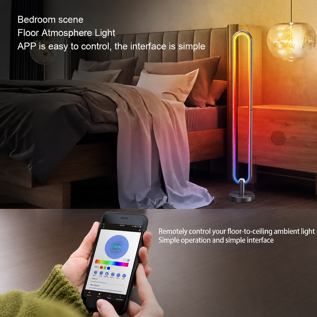 COMHOMA 41" U-shaped Floor Lamp HCP050
