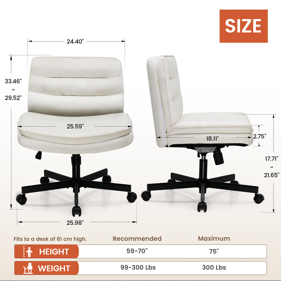 COMHOMA Armless Office Chair CH310