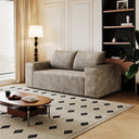 63' 2Setaser Sofa,Corduroy Fabric,Deep Seat Couches,Comfy Loveseat Sofa,No Assembly,1pcs for Living room, Bedroom,Conference room ,Apartment,Camel