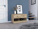 Tulip Storage Bench, Two Drawers, Two Shelves