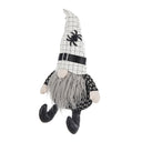 10.2x5.5x23.5' Fabric Sitting Gnome with White Hat Spider, for Halloween Decor