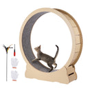 52" Wooden Cat Exercise Wheel, Large Cat Treadmill Wheel for Indoor Cats