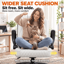 CloudRest Pro® Rocking Leather Office Chair with Back Support and Flip-up Armrests, for Short People Use