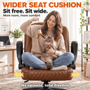 CloudRest Pro® Rocking Leather Office Chair with Back Support and Flip-up Armrests, for Short People Use