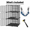 COMHOMA® 3/4/5 Tiers Cat Cage for Multiple Cats with Removable Tray & Hammock PET08