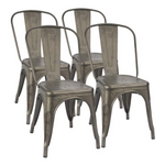 COMHOMA Metal Dining Chair Indoor Outdoor Chairs Patio Chairs-WMT-H0042-lxy