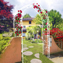 Metal Garden Arch Assemble Freely with 8 Styles Garden Arbor Trellis Climbing Plants Support Rose Arch Outdoor Arch Wedding Arch Party Events Archway Cream White