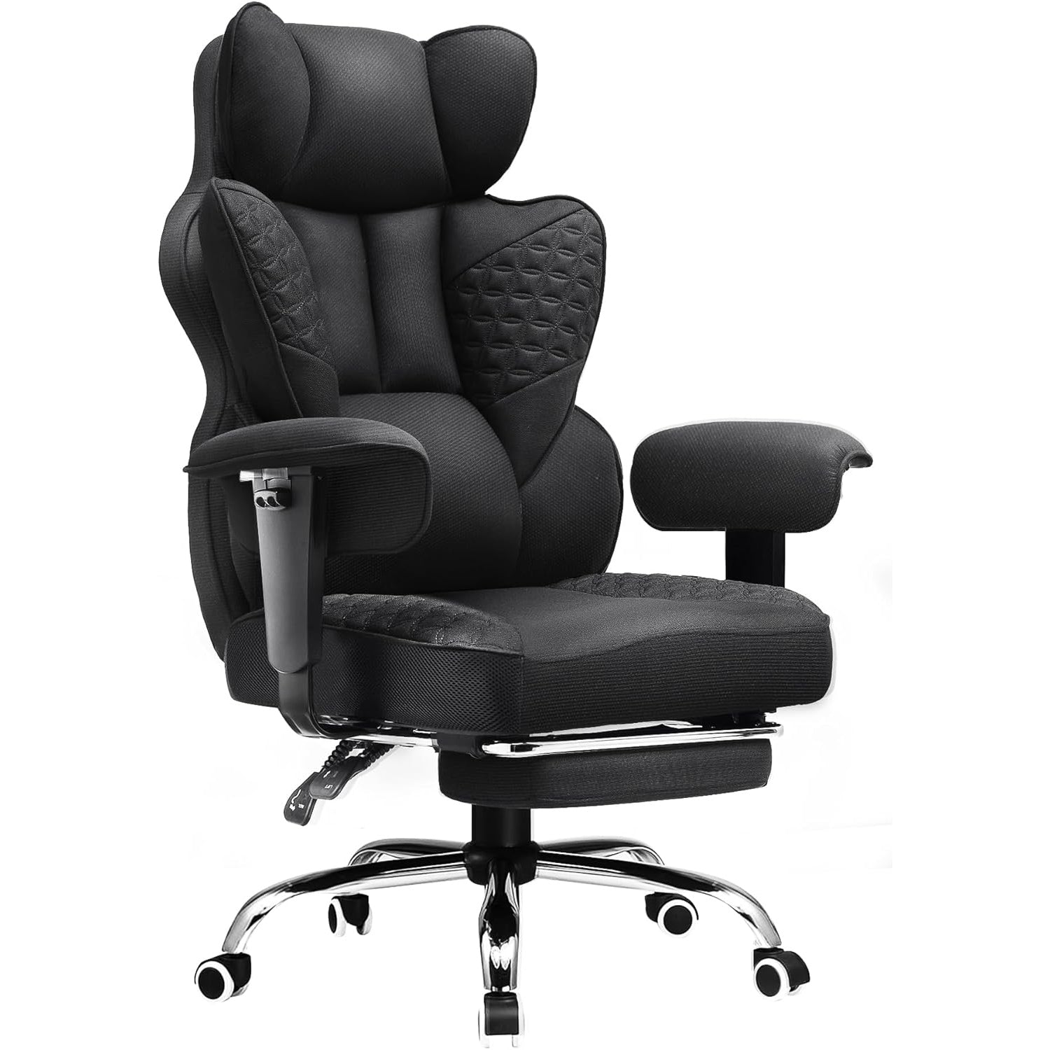 COMHOMA Upgraded Big and Tall Office Chair 400LBS with Pillow, Adjustable Armrest CH510