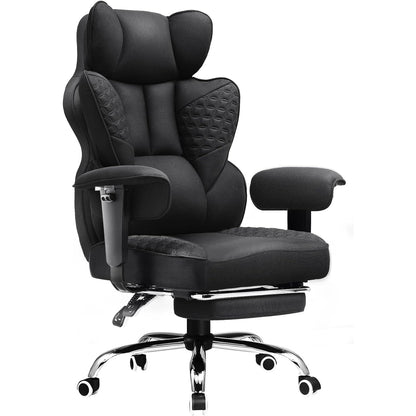 COMHOMA Upgraded Big and Tall Office Chair 400LBS with Pillow, Adjustable Armrest CH510