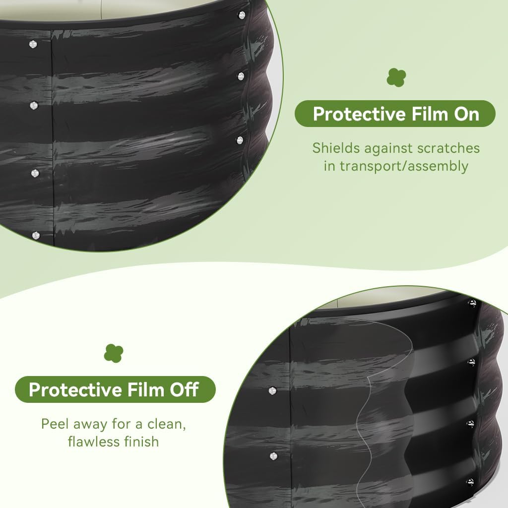 COMHOMA Metal Raised Garden Bed with Gloves Tools OT-GD02